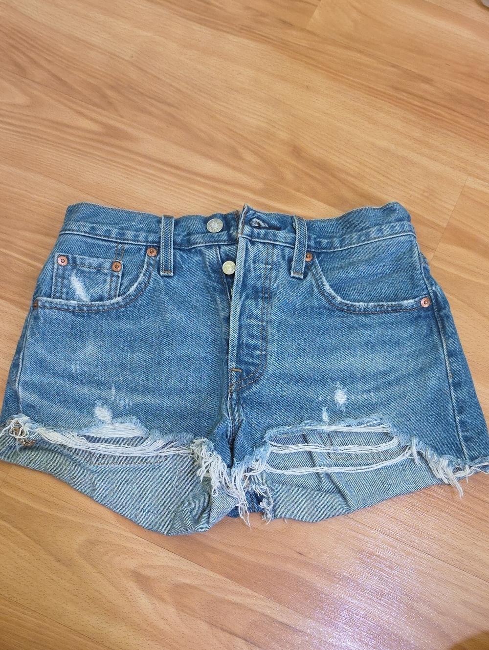 Levi's 501 Distressed Cutoff Denim Shorts